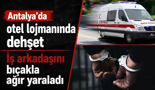 Antalya'da otel lojmanında dehşet: İş arkadaşını bıçakla ağır yaraladı