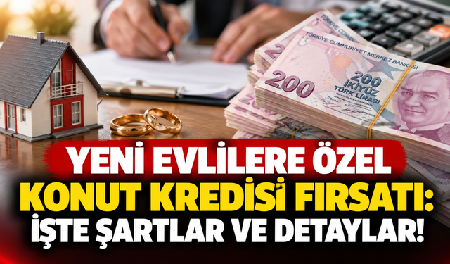 Yeni evlilere özel konut kredisi fırsatı: İşte şartlar ve detaylar!