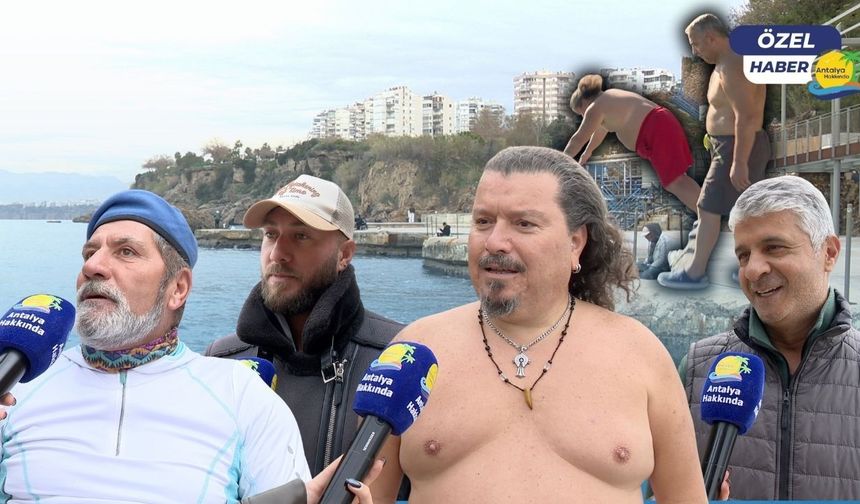 Kış ortasında kulaç atmaya devam ediyorlar: Antalya'da 2026 deniz sezonunu Ocak ayında açtılar