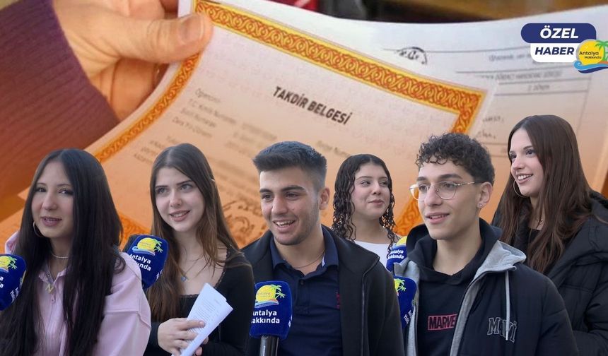 Antalya’da yaklaşık 500 bin öğrenci karne aldı: Okullarda zil tatil için çaldı