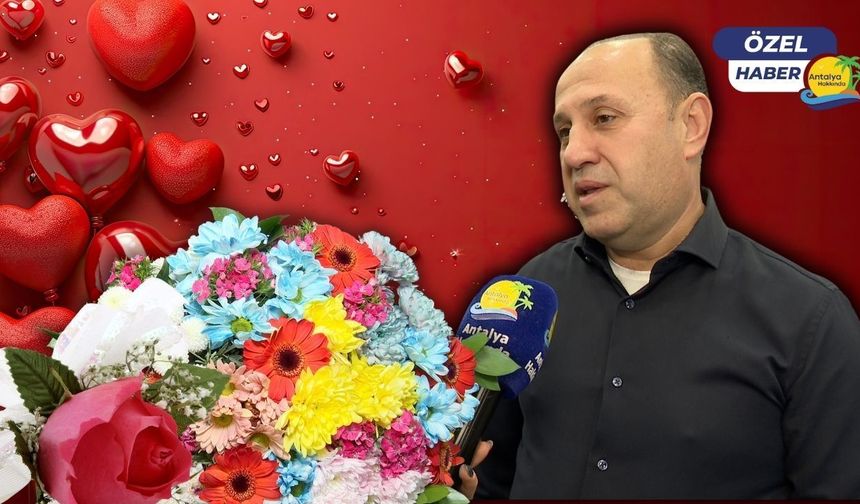 Antalya'da çiçekçiler sevgililer günü mesaisine hazır
