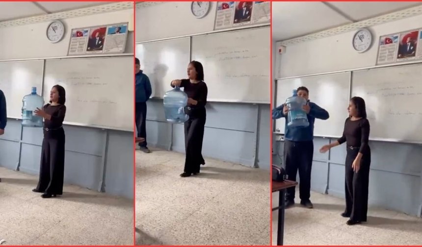 Antalya'da deneysel ders: Öğrencinin iki eliyle yapamadığını öğretmen tek eliyle yaptı!
