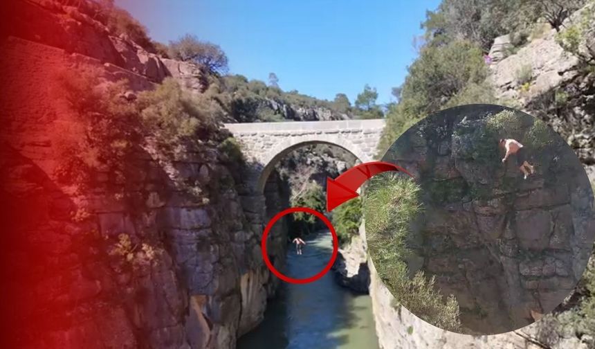 Antalya'da riskli denemeyle yürekleri ağza getirdi