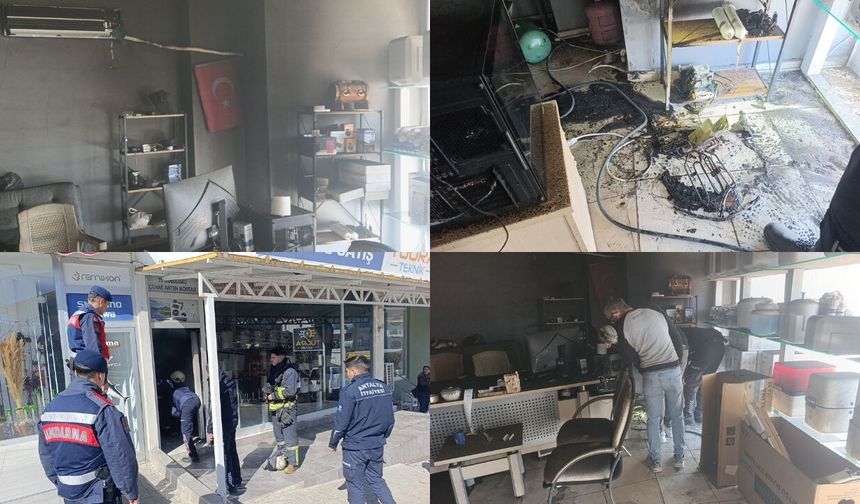 Antalya'da işyeri yangını panik yarattı!