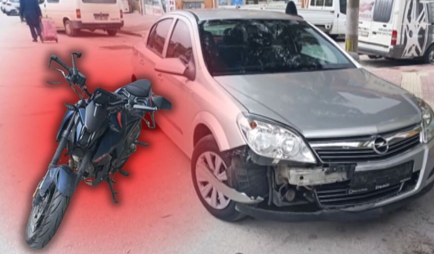 Burdur'da otomobil ve motosiklet çarpıştı