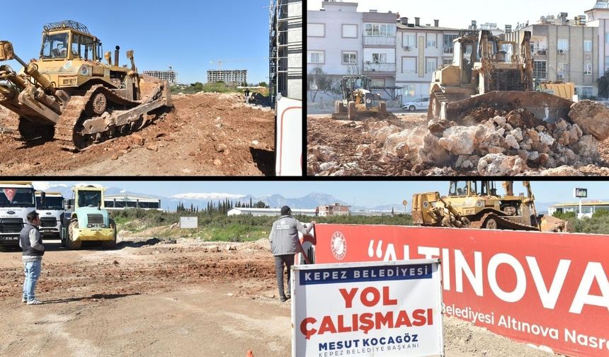 Kepez Belediyesi'nden Altınova'ya yeni yol