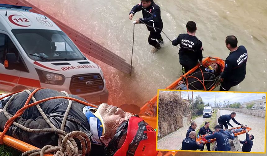 Antalya'da talihsiz kaza: Oba Çayı'na düşen vatandaş böyle kurtarıldı