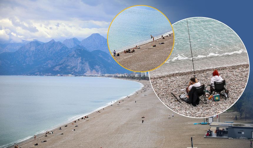 Antalya’da yağış uyarısı öncesi sıcak havanın keyfini çıkardılar