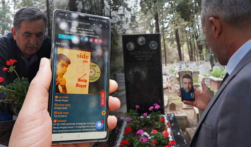 Antalya’da karekodlu mezar hizmeti: Görüntülü ziyarette yoğunluk yaşanıyor!