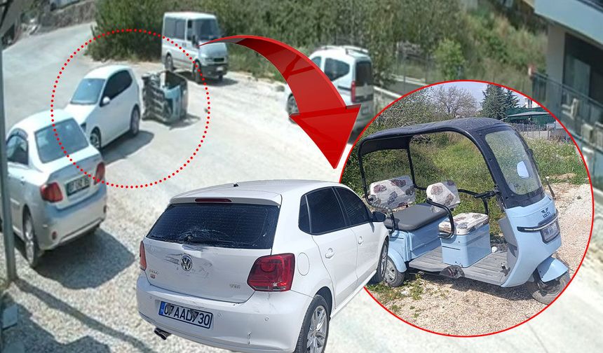 Antalya'da tehlikeli manevra: Elektrikli bisiklet sürücüsü yaralandı