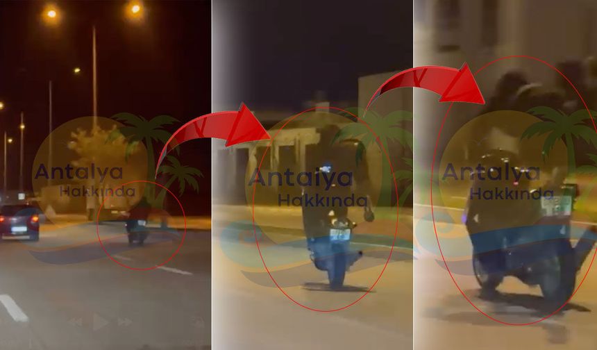 Antalya'da görüntüler pes dedirtti: Tehlikeli yolculuk yürekleri ağza getirdi