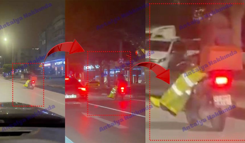 Antalya’da trafikte tehlikeli yolculuk kamerada!