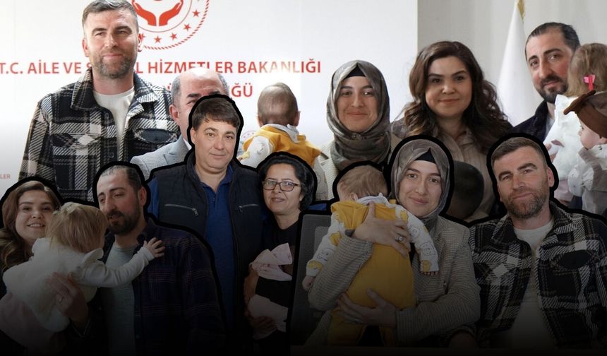 Antalya'da 10 çocuk yeni ailelerine kavuştu