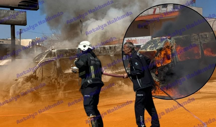 Antalya'da korkunç araç yangını! Şoför cinnet getirdi