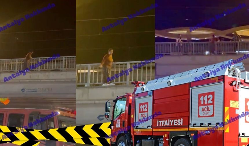 Antalya'da köprüden atladı! O kadın hastaneye kaldırıldı