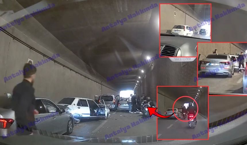 Antalya'da feci zincirleme kaza: İşte kaza anları