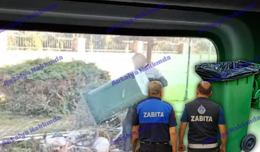 Antalya'da sokağa çöp döken şahsa ceza!