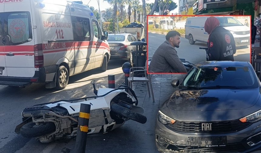 Antalya'da bir motosiklet kazası daha! 1 kişi yaralandı