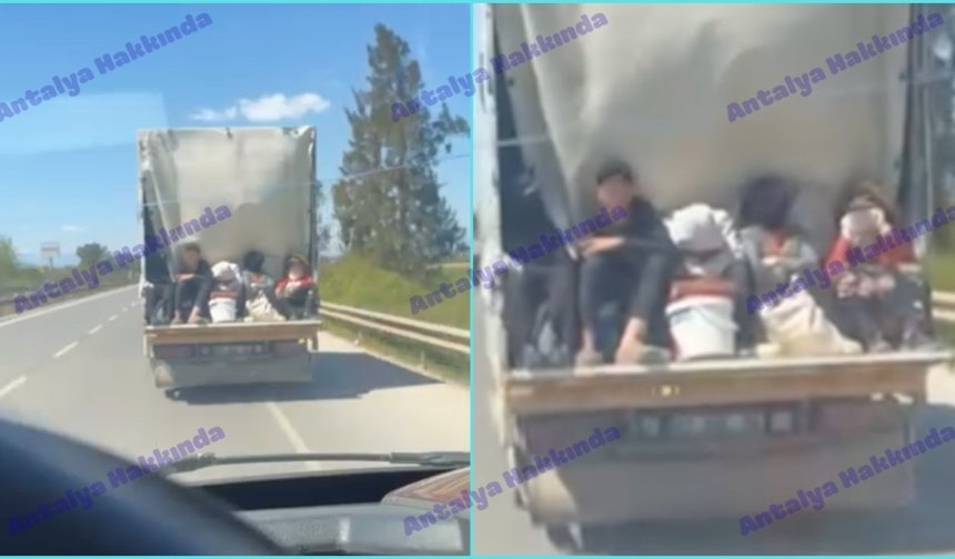 Antalya'da tehlikeli yolculuk kamerada!