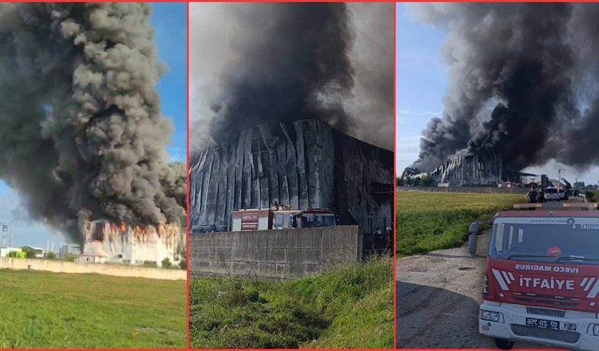 Antalya’da üretim tesisinde korkutan yangın!