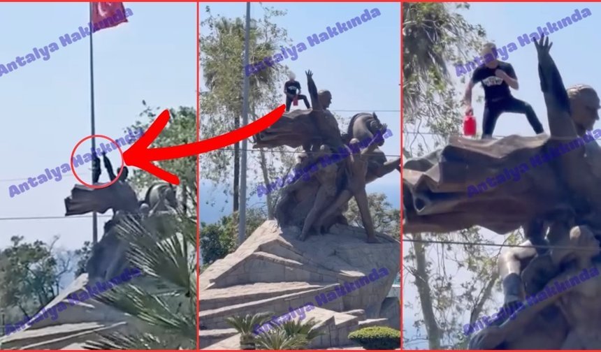 Antalya'da bir kişi kendini yakmaya çalıştı!