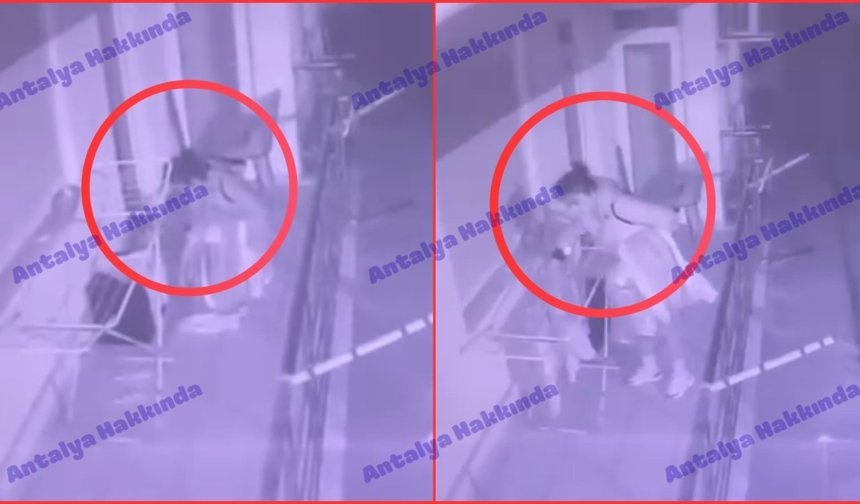 Antalya'da akılalmaz hırsızlık kamerada: Çamaşırlıktaki kıyafetleri seçerek çaldı!