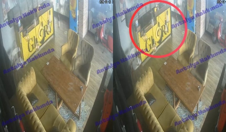 Antalya'da deprem anına ait görüntü ortaya çıktı!