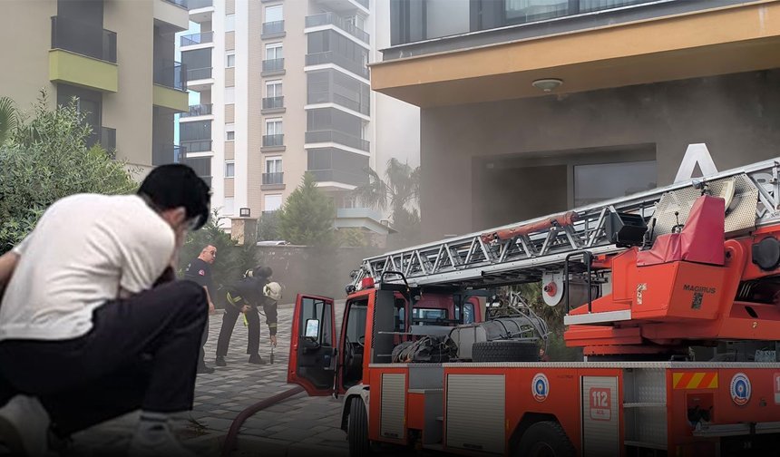 Antalya'da lüks sitede korkutan yangın!