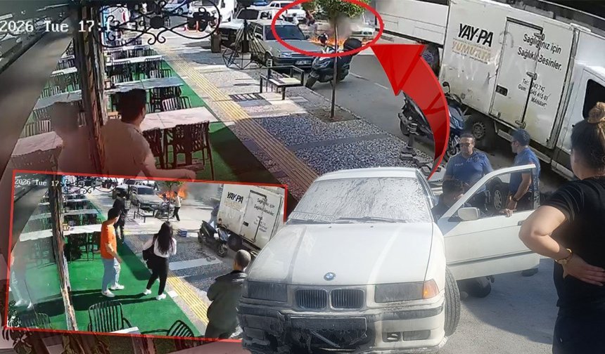 Antalya'da korku dolu anlar: Bebekli aile alevlerden son anda kurtuldu!