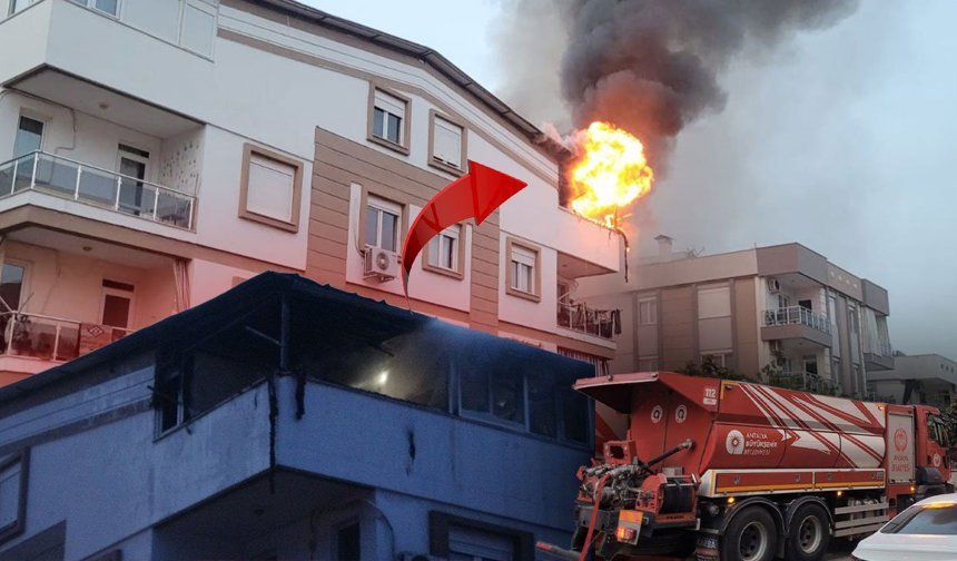 Antalya'da teras yangını: Apartman tahliye edildi, 2 kişi hastaneye kaldırıldı