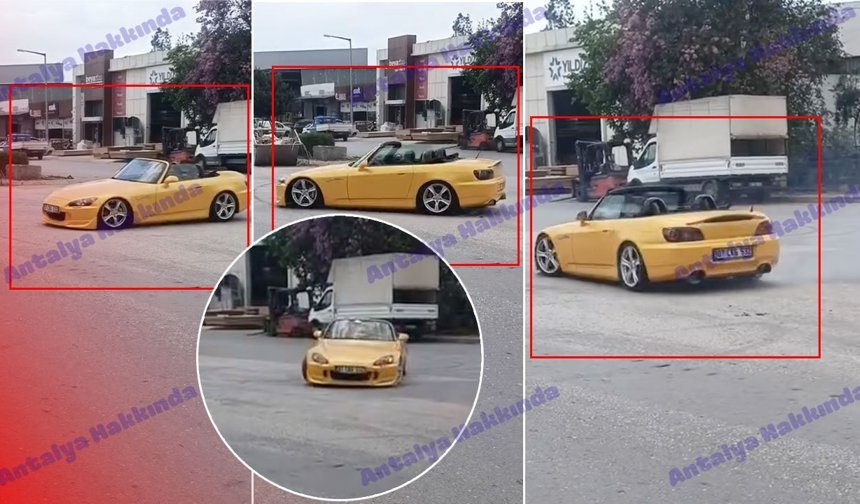 Antalya'da lüks araçla drift attı: Mahalle sakinleri isyan etti!