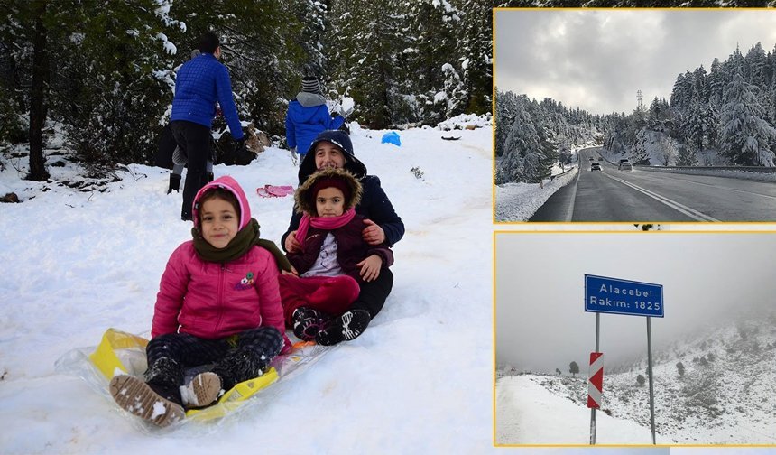 Antalya'ya Nisan ayında kar yağdı: Kar kalınlığı 25 santimetreyi buldu