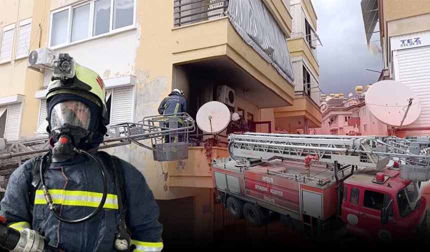 Antalya'da apartmanda yangın paniği: Alevler büyümeden söndürüldü