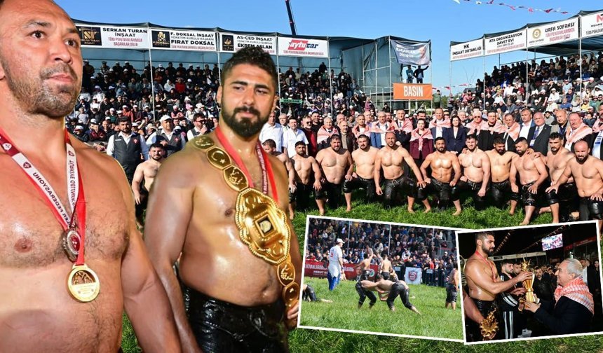 Er meydanı yeniden kuruldu: Kepez'in başpehlivanı Enes Doğan oldu