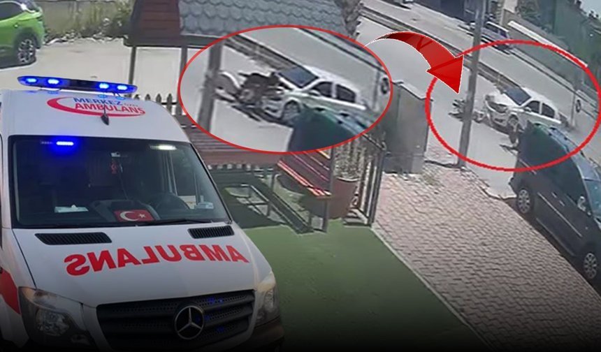 Antalya'da feci kazada motosiklet sürücüsü yaralandı: O anlar kamerada!