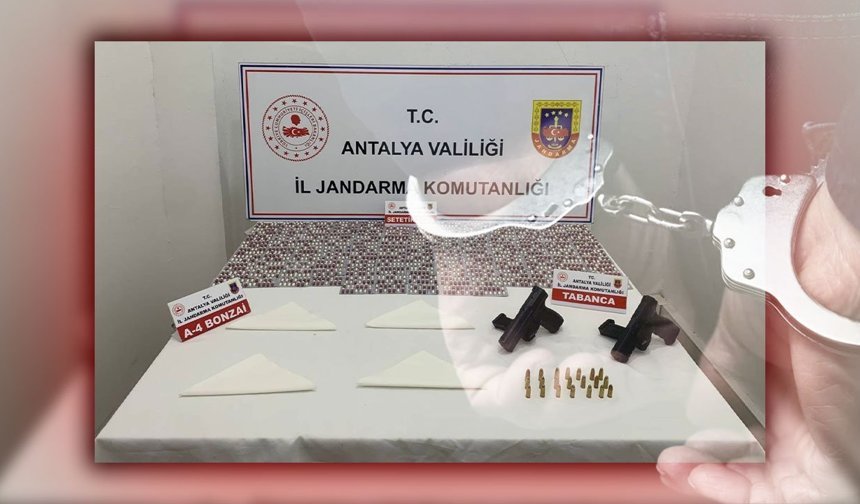 Antalya’da narkotik operasyonu: Binlerce zehir ele geçirildi