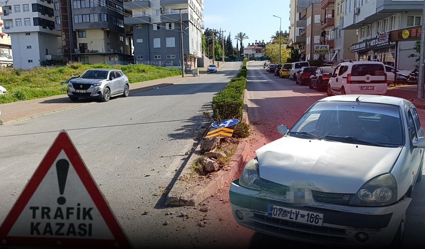 Antalya'da meydana gelen kaza ucuz atlatıldı!