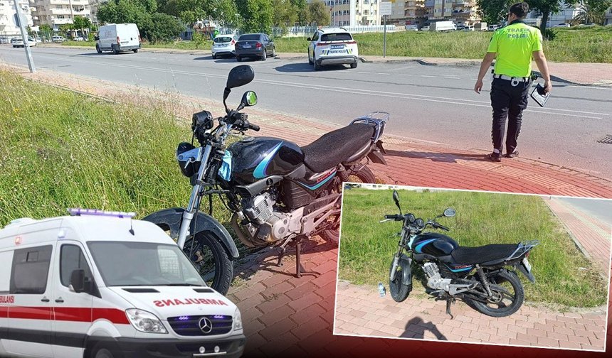 Antalya'da motosiklet kazası: Sürücü yaralandı