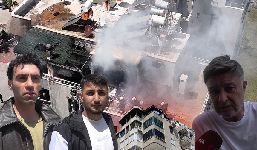 Antalya'da teras yangınında faciadan dönüldü: Apartman sakinlerini kuryeler uyardı!