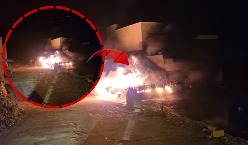 Antalya'da sabaha karşı yangın: Ev ve araç zarar gördü