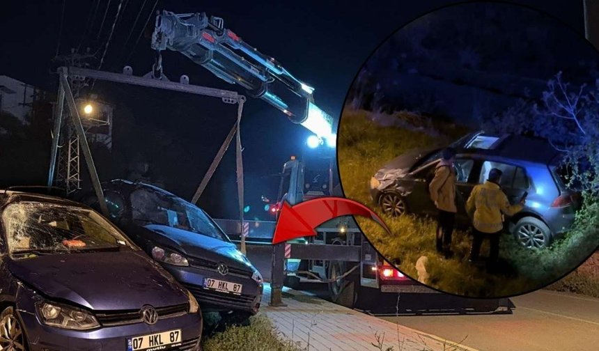 Antalya'da 7 metreden araçla uçtu, sapasağlam çıktı