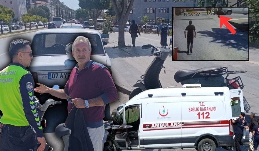 Antalya'da korkutan kaza! Savrulan sürücü park halindeki aracın altına girdi