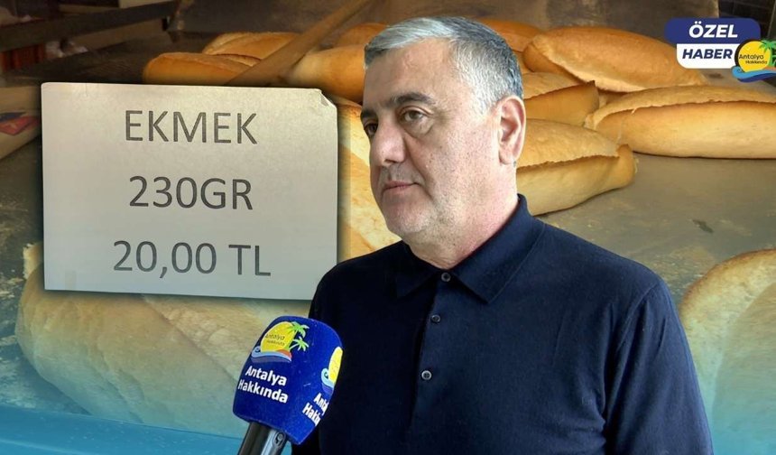 Antalya'da ekmek yeni fiyatıyla rafta