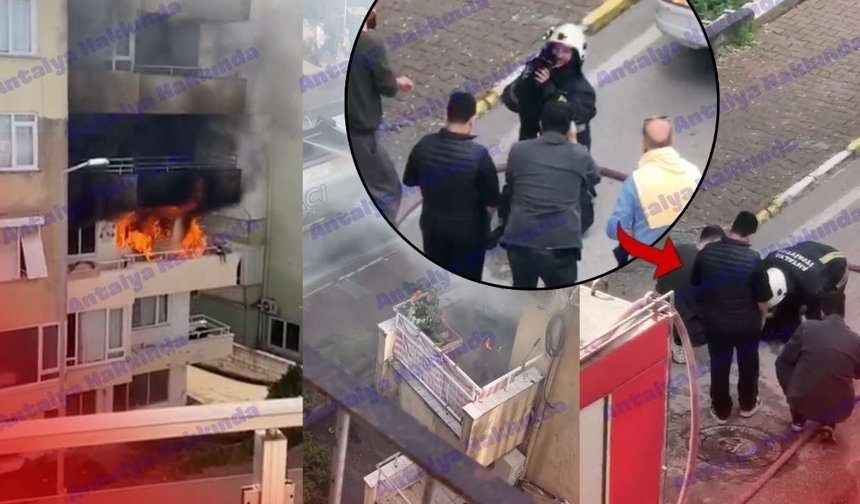 Antalya'da mucize gibi kedi kurtarma operasyonu! Yangından çıkarıldı, kalp masajı yapıldı