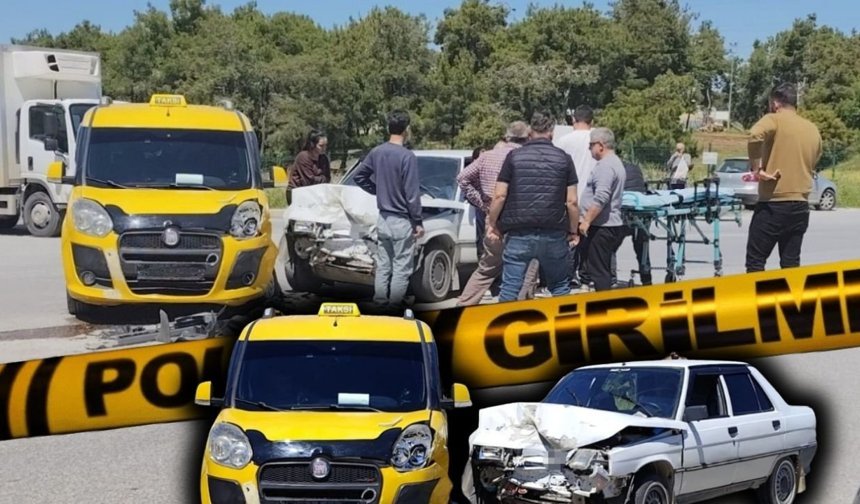 Antalya'da ticari taksi ile otomobil çarpıştı: 2 yaralı