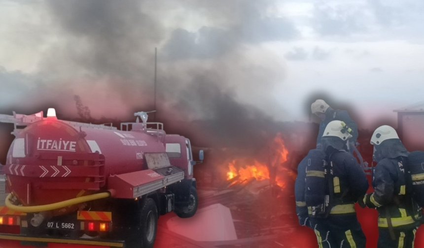 Antalya'da işçi konteyneri küle döndü!