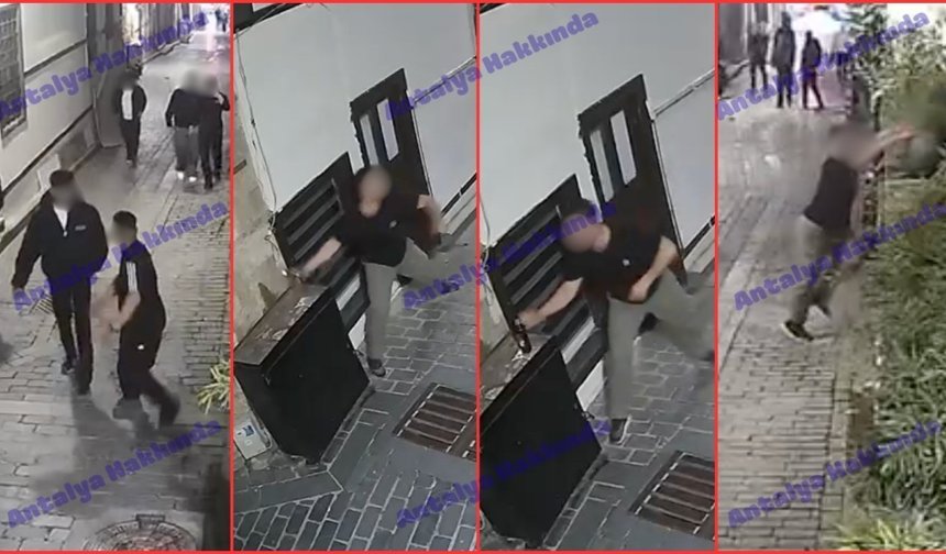 Antalya’da bir kişi Kaleiçi'nde mekana saldırdı: İşte o görüntüler!
