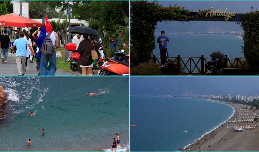 Antalya’da yaz kış bir arada yaşandı!