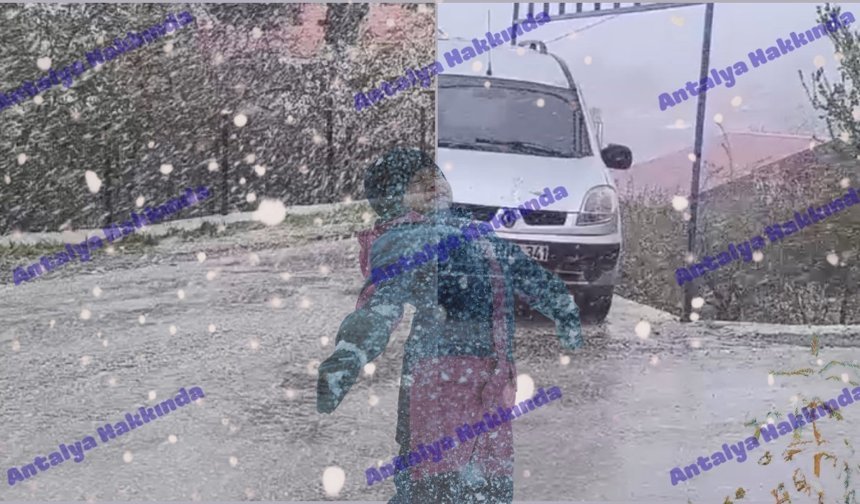 Antalya Feslikan Yaylası'nda kar yağışı etkili oldu!