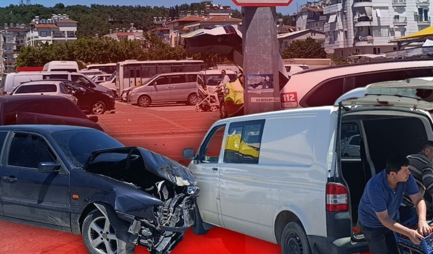 Antalya'da aşırı hız kazaya sebep oldu! 2 kişinin yaralandığı kaza kamerada